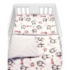 Baby Nellys 3-dílná sada Mantinel s povlečením - Tučňáci, bílá/šedá