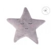 Dekorační polštářek s chrastítkem Hvězdička, 40x40cm - šedá