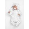 Žebrovaná sada, Star 5D, body, polodupačky, kabátek, čepička, rukavice -, bílá