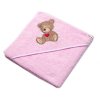 Kojenecká froté osuška s kapucí 80x80cm Sweet dreams by TEDDY - růžová