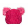 Zimní čepice Medvídek chlupáček Baby Nellys ® - tm. růžový