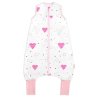 Letní spací vak s nohavičkami 90 cm Baby Nellys I love Girl, růžová/bílá