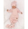 Z&Z Kojenecký rostoucí bavlněný overálek + čepička, růžový
