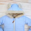 Zimní prošívaná kombinéza s kožíškem a kapucí + rukavičky + botičky, Z&Z - modrá