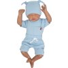 Z&Z 2-dílná sada tričko kr. rukáv, kraťásky s provázkem - modrá