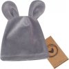 Z&Z Velurová, semišková čepička s oušky Teddy, šedá
