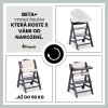 Hauck Beta+ B dřevěná židle, Dark Grey