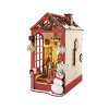RoboTime 3D skládačka Zarážka na knihy Miniatura domečku Vánoční interiér