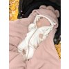 Oteplený fusák, deka s kapucí do autosedačky Beránek, Baby Nellys - pudrová, růžová
