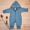 Dětský teplákový overal s prodlouženými náplety, jeans blue