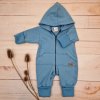 Dětský teplákový overal s prodlouženými náplety, jeans blue