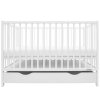 Dětská postýlka se šuplíkem New Baby BASIC bílá (Barva Bílá)