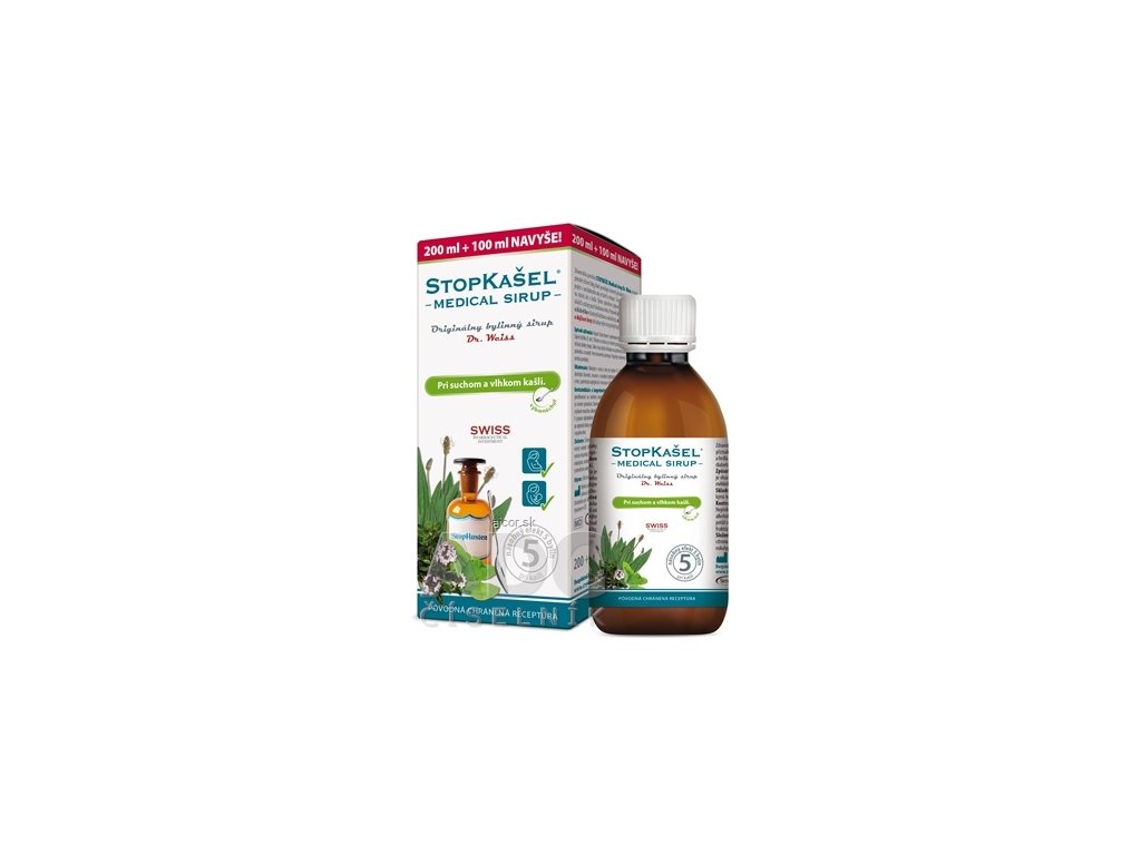 STOPKAŠEĽ Medical sirup Dr. Weiss (200 ml +100 ml navyše) 1x300 ml