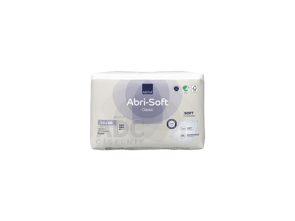 ABENA Abri-Soft Classic podložka absorpčná, 60x60 cm, savosť 1300 ml, 1x25 ks
