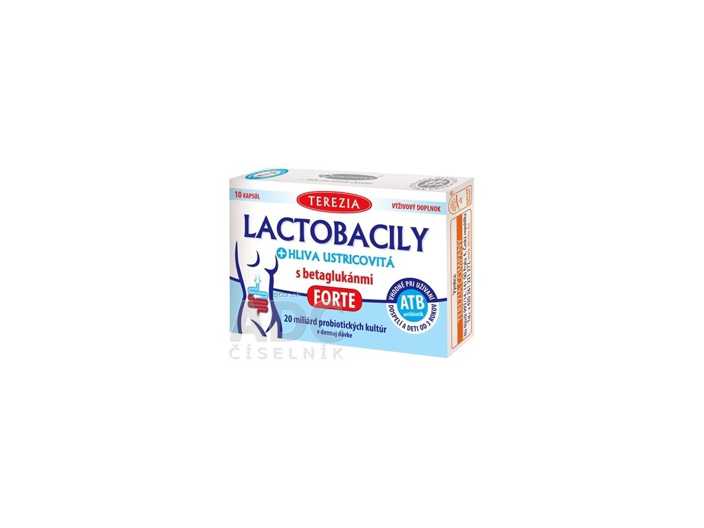 TEREZIA LACTOBACILY + HLIVA USTRICOVITÁ s betaglukánmi FORTE, cps 1x10 ks