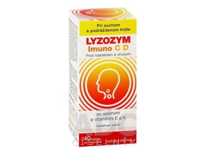 LYZOZYM IMUNO C D SO SELÉNOM A VITAMÍNMI E a K tbl na cmúľanie 1x40 ks