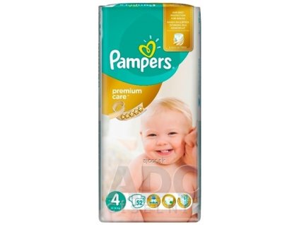 PAMPERS PREMIUM CARE 4 Maxi detské plienky (8-14 kg) 1x52 ks