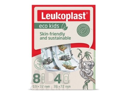 LEUKOPLAST ECO KIDS náplasť na rany pre deti, 2 veľkosti, 1x12 ks