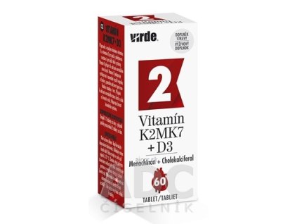 VIRDE VITAMÍN K2 MK7 + D3 tbl 1x60 ks