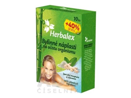 Herbalex Bylinné náplasti na očistu organizmu 10 ks + 40% gratis (14 ks)