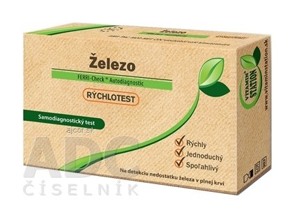 VITAMIN STATION Rýchlotest Železo samodiagnostický test z krvi, 1x1 set