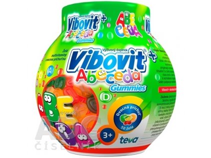 VIBOVIT+ ABECEDA Gummies želé s ovocnou príchuťou (inov.2018) 1x50 ks