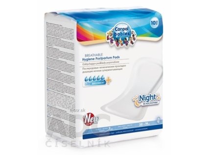 Canpol Babies Popôrodné vložky nočné, ultra absorbent, 1x10 ks