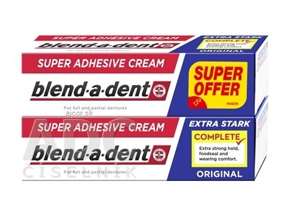 blend-a-dent EXTRA STARK ORIGINAL Duo pack (super fixačný dentálny krém) 2x47 g