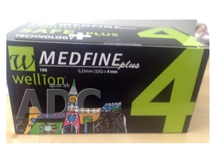 Wellion MEDFINE plus Penneedles 4 mm ihla na aplikáciu inzulínu pomocou pera 1x100 ks