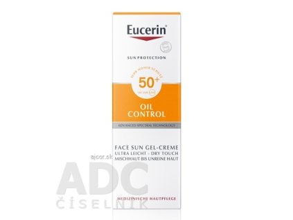 Eucerin SUN OIL CONTROL FACE SPF 50+ ochranný krémový gél na opaľovanie na tvár 1x50 ml