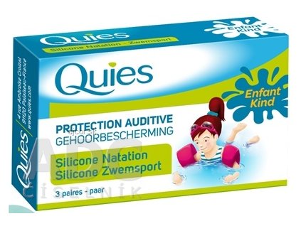 Quies Silikónové chrániče sluchu pre deti špeciálne na plávanie 3x2 ks
