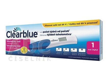 Tehotenský test Clearblue Digital s indikátorom týždňa 1x1 ks