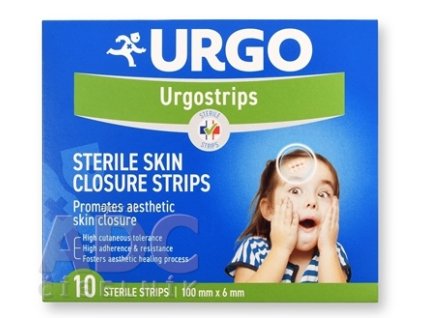 URGO Urgostrips STERILE SKIN CLOSURE STRIPS sterilné samolepiace chirurgické stehy (100 mm x 6 mm) 1x10 ks