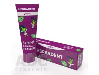 HERBADENT JUNIOR Bylinná zubná pasta SPEARMINT 1x75 g