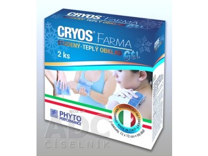 CRYOS FARMA gélové vankúšiky (studený alebo teplý obklad pri poraneniach) 12x12 cm, 1x2 ks