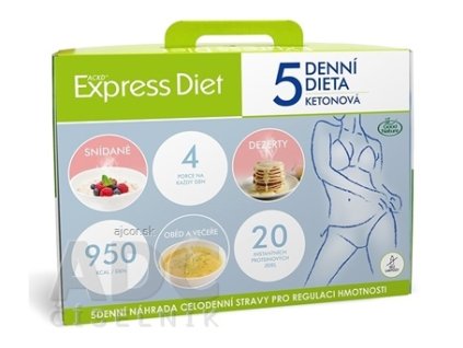 EXPRESS DIET 5 dňová diéta Proteínová 950 kcal/deň instantné jedlá, vrecúška 1x20 ks