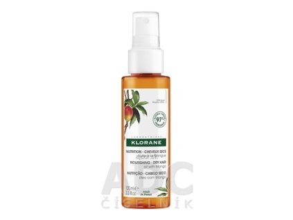 KLORANE HUILE DE MANGUE mangový olej, vyživujúci pre suché vlasy 1x100 ml