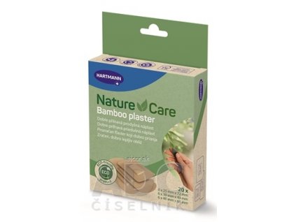 Nature Care Bamboo plaster náplasť priedušná, 3 veľkosti (25x72 mm, 30x40 mm, 40x60 mm) 1x20 ks