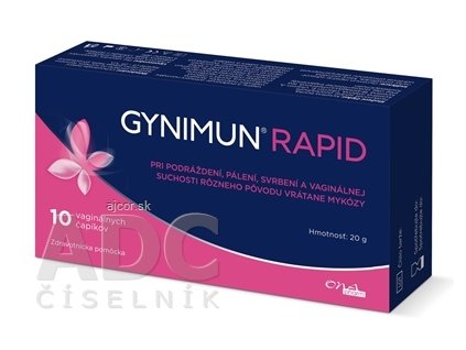 GYNIMUN RAPID vaginálne čapíky 1x10 ks
