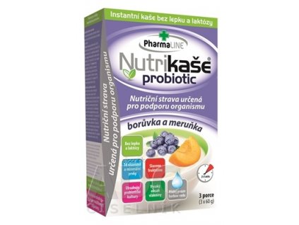 Nutrikaša probiotic - čučoriedka a marhuľa 3x60 g (180 g)
