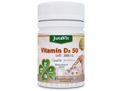 JutaVit Vitamín D3 50 µg soft cps 1x100 ks