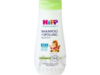 HiPP BABYSANFT Detský ŠAMPÓN s kondicionérom sensitiv, na vlasy (inov. 2022) 1x200 ml