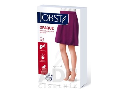 JOBST OPAQUE kompresívne stehenné pančuchy II.KT, s lemom, s otvorenou špičkou, telové, veľ. IV., 1x1 pár