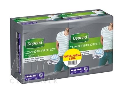 DEPEND NORMAL S/M pre mužov DUOPACK naťahovacie nohavicky 2x10 ks, 1x1 set