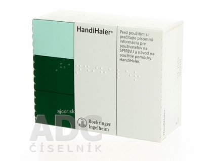 HandiHaler inhalátor inhalačná aplikácia kapsúl lieku Spiriva 1x1 ks