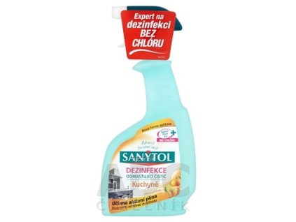SANYTOL ODMASŤUJÚCI ČISTIČ Kuchyňa sprej, Citrusové plody, Dezinfekcia 1x500 ml