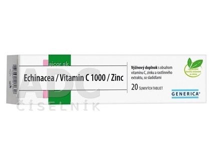 GENERICA Echinacea/Vitamin C 1000/Zinc tbl eff 1x20 ks