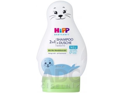 HiPP BABYSANFT Šampón na Telo a Vlasy 2v1 sensitiv, s výťažkom z Bio mandli (inov.2022) 1x200 ml