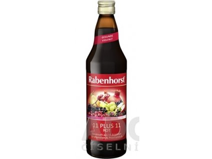 Rabenhorst 11 + 11 MULTIVITAMÍN ROT šťava z červeného ovocia 1x750 ml