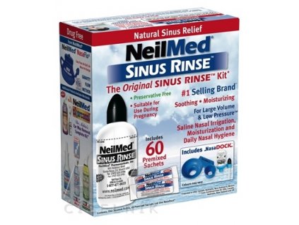 NeilMed SINUS RINSE Original Kit fľaška 240 ml + vrecúška (morská soľ) 60 ks, na hygienu nosa, 1x1 set